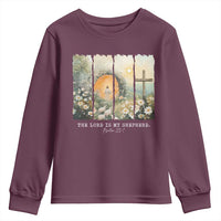Lord Is My Shepherd Youth Sweatshirt Easter Religious Christian Cross Bible Verse