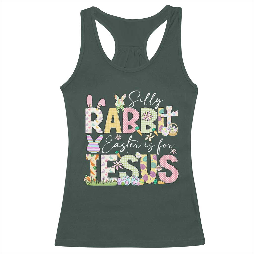 Funny Easter Christian Racerback Tank Top Silly Rabbit Easter Is For Jesus