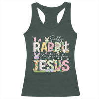 Funny Easter Christian Racerback Tank Top Silly Rabbit Easter Is For Jesus