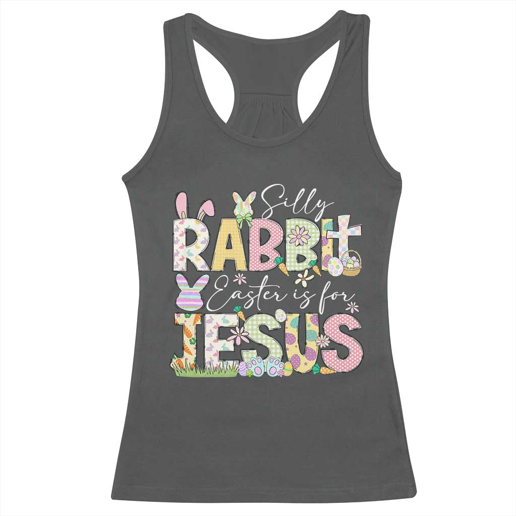 Funny Easter Christian Racerback Tank Top Silly Rabbit Easter Is For Jesus