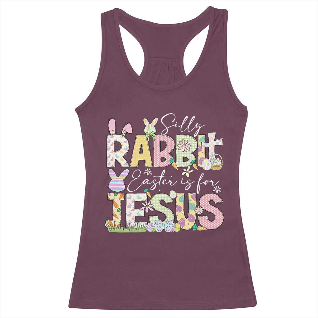 Funny Easter Christian Racerback Tank Top Silly Rabbit Easter Is For Jesus