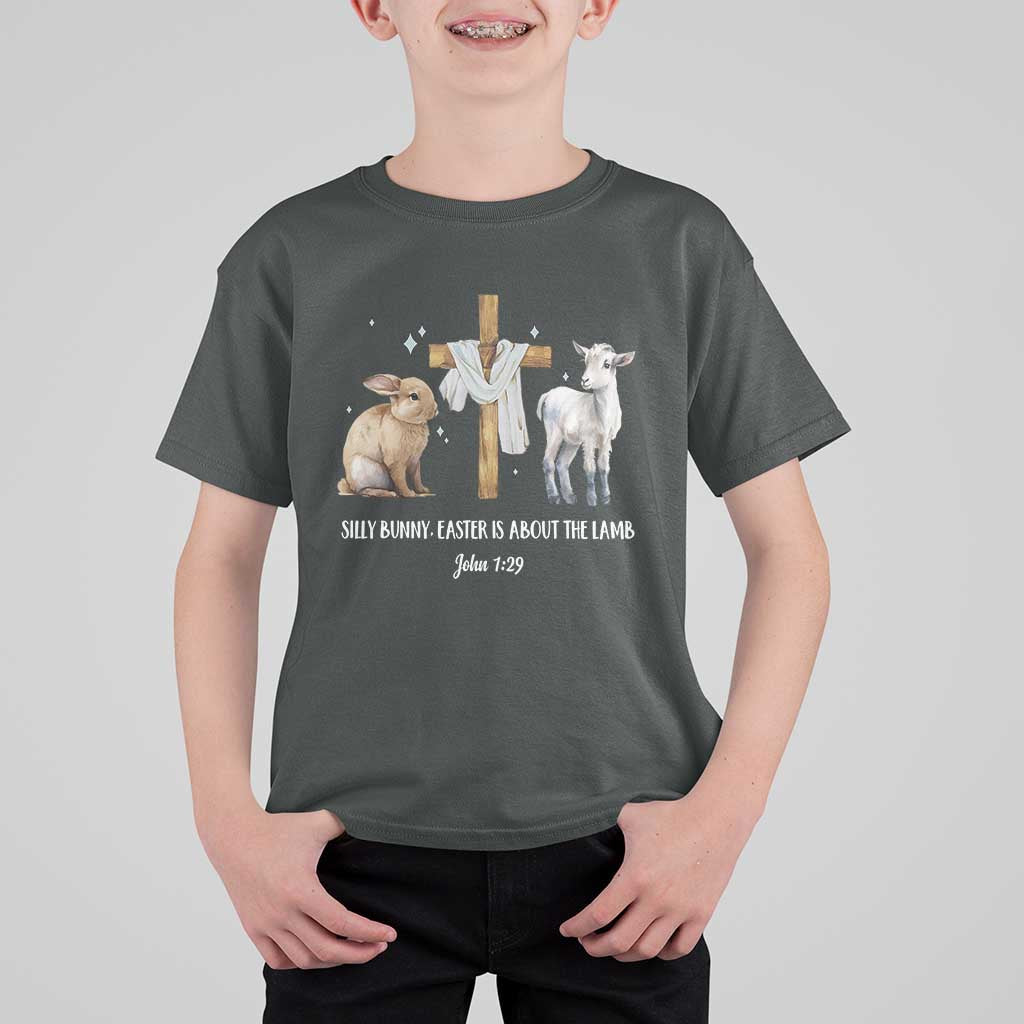 Easter Christian T Shirt For Kid Silly Rabbit Easter Is About The Lamb John 1:29