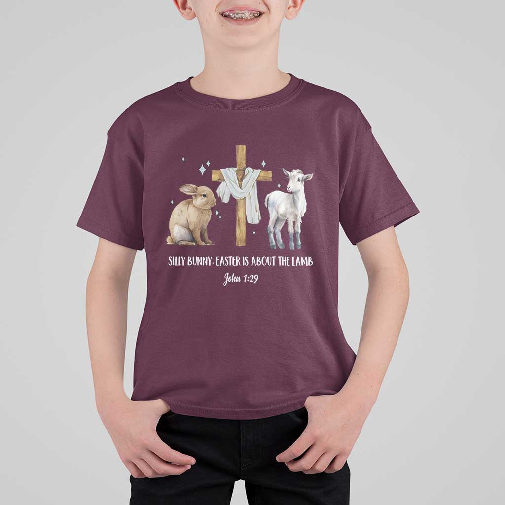 Easter Christian T Shirt For Kid Silly Rabbit Easter Is About The Lamb John 1:29