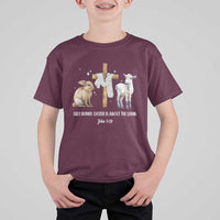 Easter Christian T Shirt For Kid Silly Rabbit Easter Is About The Lamb John 1:29