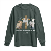 Easter Christian Long Sleeve Shirt Silly Rabbit Easter Is About The Lamb John 1:29