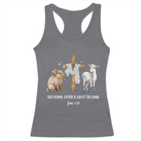 Easter Christian Racerback Tank Top Silly Rabbit Easter Is About The Lamb John 1:29