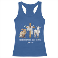 Easter Christian Racerback Tank Top Silly Rabbit Easter Is About The Lamb John 1:29