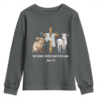Easter Christian Youth Sweatshirt Silly Rabbit Easter Is About The Lamb John 1:29