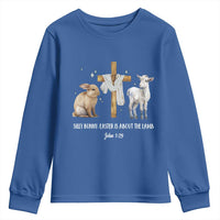 Easter Christian Youth Sweatshirt Silly Rabbit Easter Is About The Lamb John 1:29