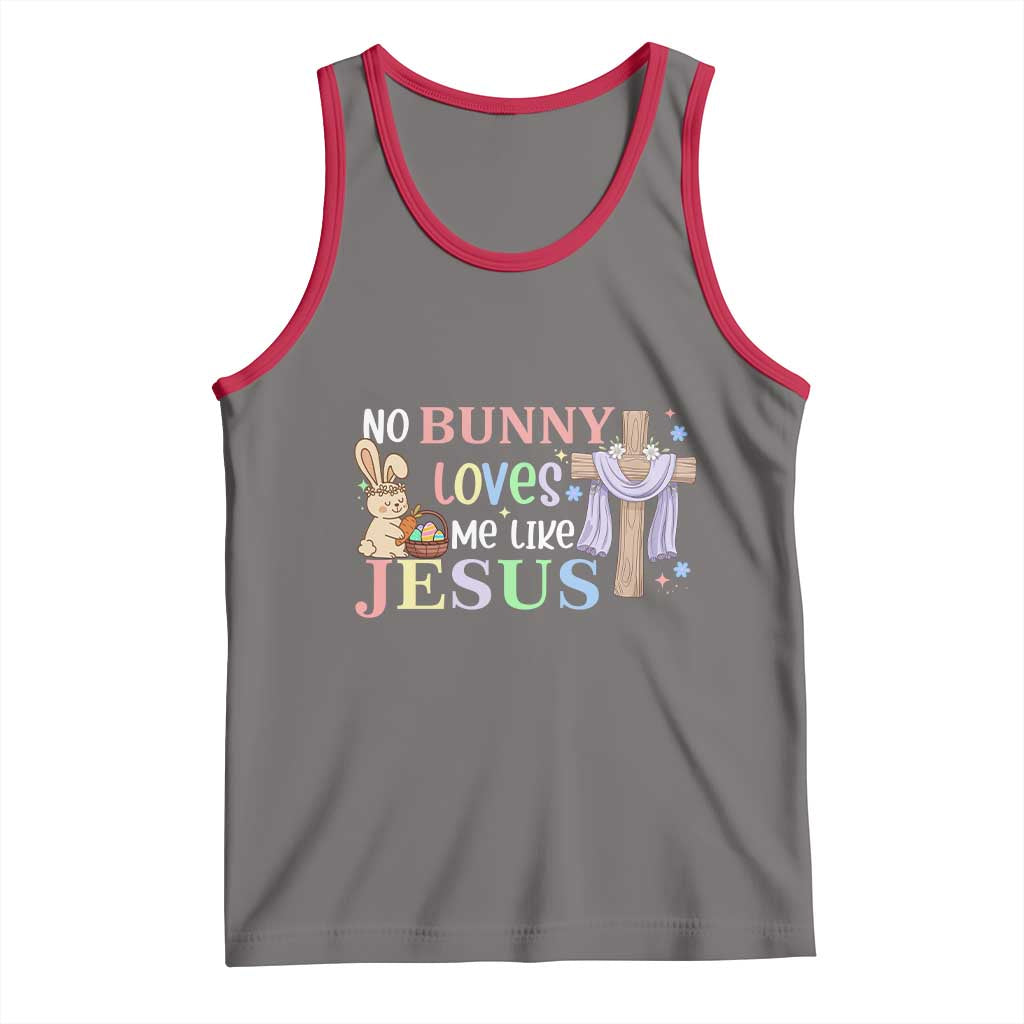 Funny Christian Easter Tank Top No Bunny Loves Me Like Jesus - Wonder Print Shop