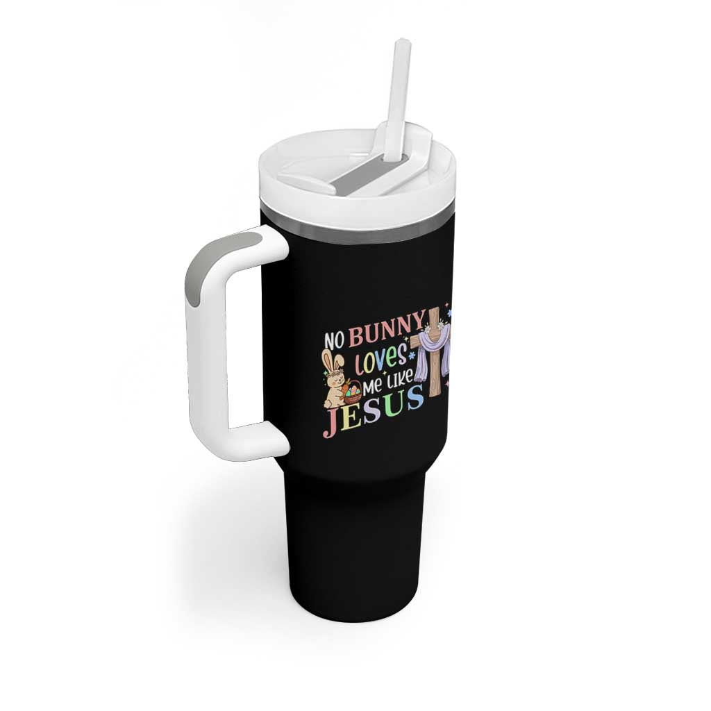 Funny Christian Easter Tumbler With Handle No Bunny Loves Me Like Jesus - Wonder Print Shop