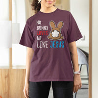 Christian Easter T Shirt For Women Easter No Bunny Loves Me Like Jesus