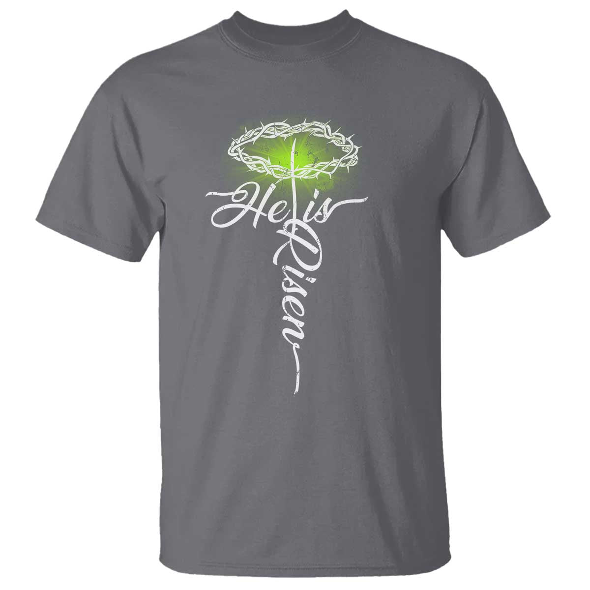 He Is Risen T Shirt Cross Jesus Religious Easter