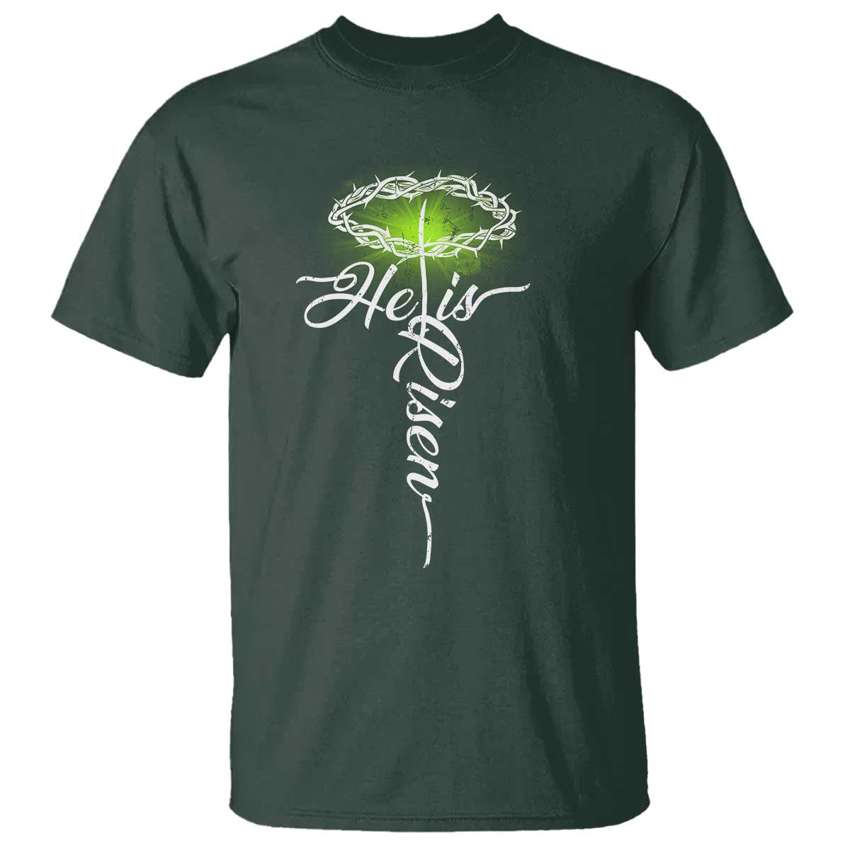 He Is Risen T Shirt Cross Jesus Religious Easter