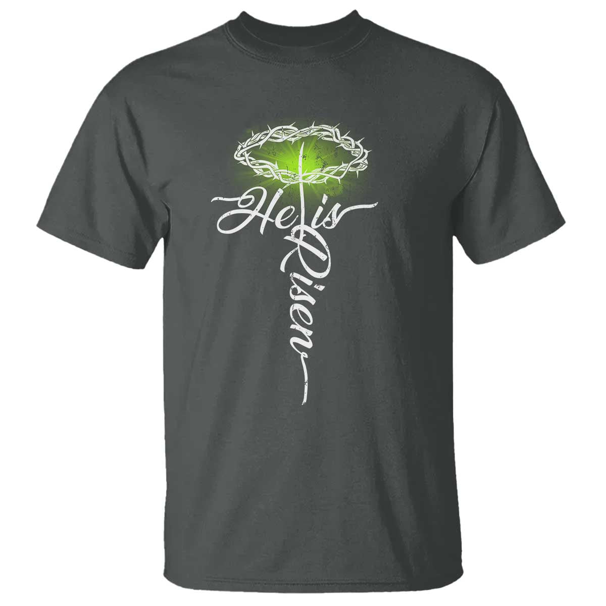 He Is Risen T Shirt Cross Jesus Religious Easter