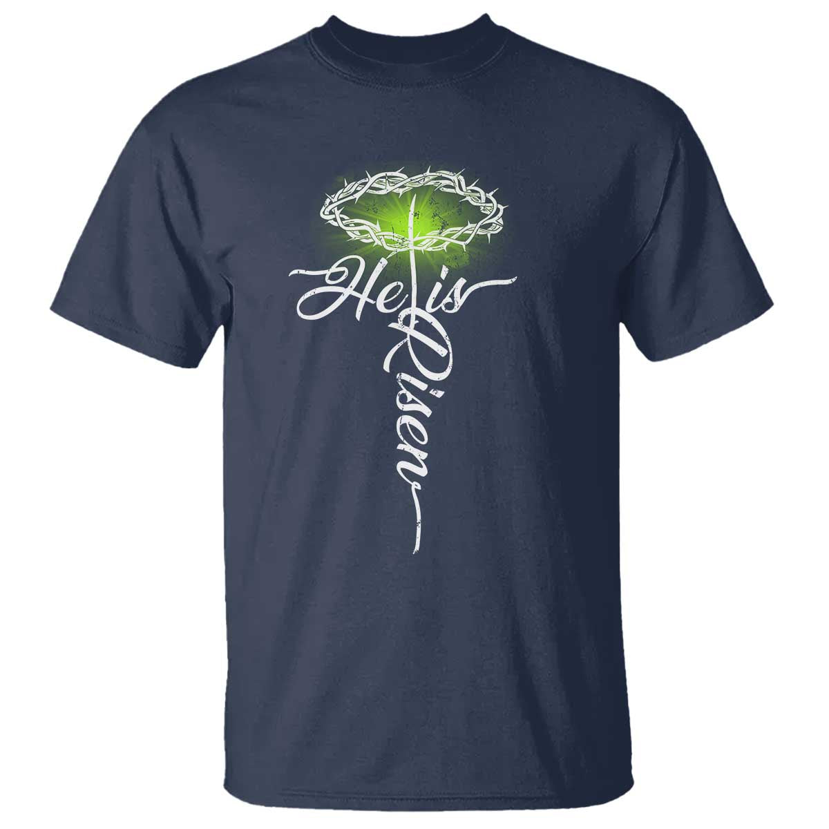 He Is Risen T Shirt Cross Jesus Religious Easter