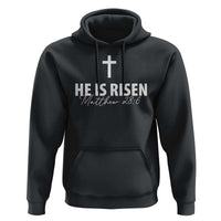 He Is Risen Hoodie Cross Christian Minimal Religious Easter Day