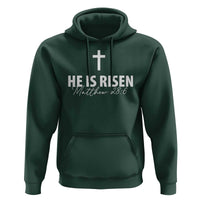 He Is Risen Hoodie Cross Christian Minimal Religious Easter Day