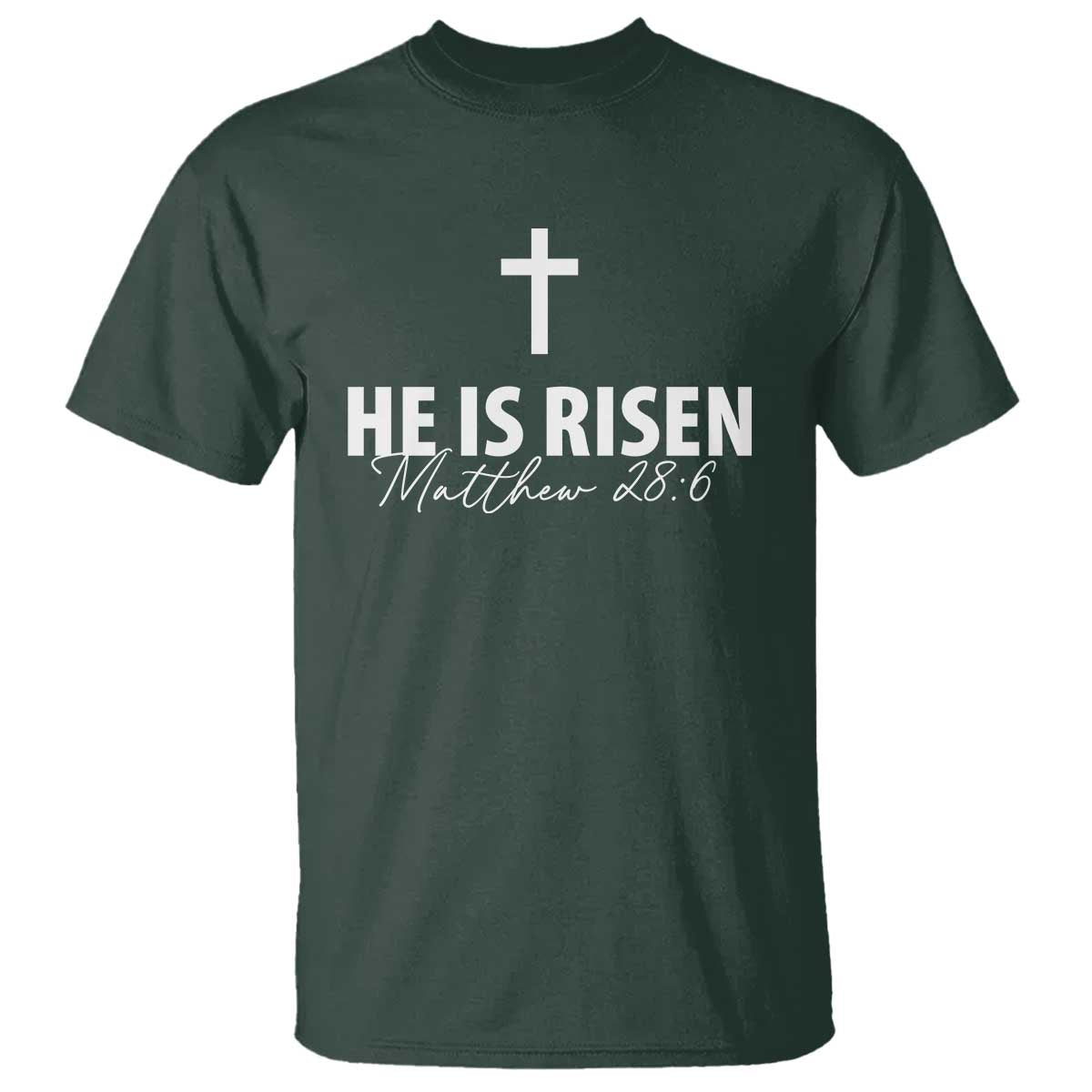 He Is Risen T Shirt Cross Christian Minimal Religious Easter Day