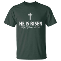 He Is Risen T Shirt Cross Christian Minimal Religious Easter Day