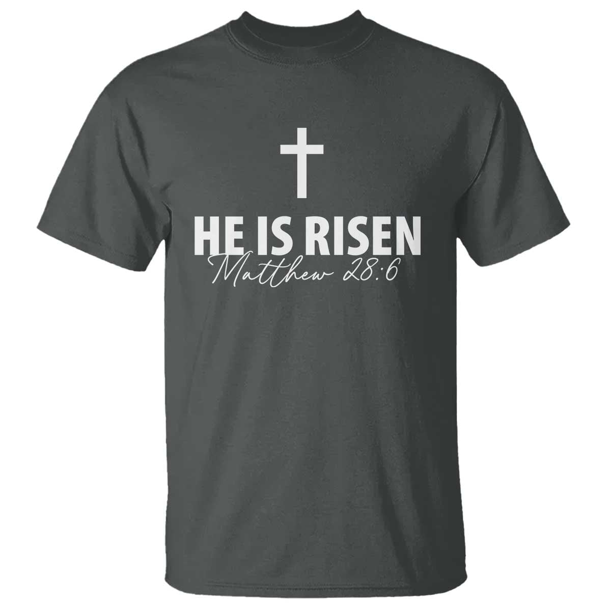 He Is Risen T Shirt Cross Christian Minimal Religious Easter Day