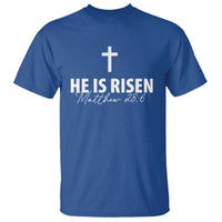 He Is Risen T Shirt Cross Christian Minimal Religious Easter Day