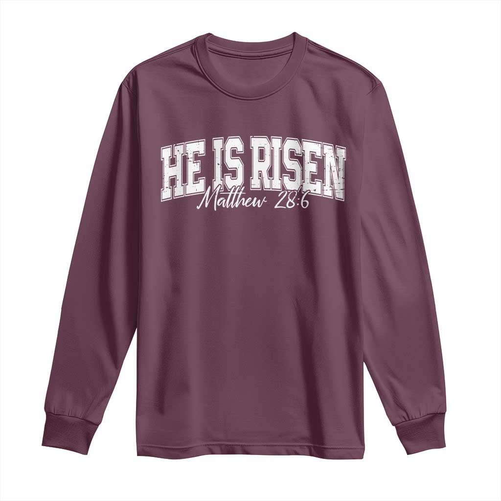 He Is Risen Long Sleeve Shirt Easter Day Christian Jesus Religious Gift