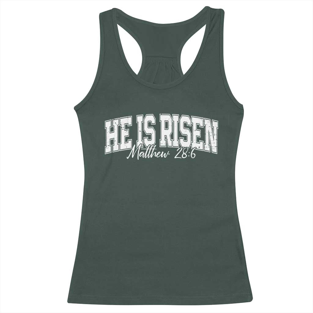 He Is Risen Racerback Tank Top Easter Day Christian Jesus Religious Gift