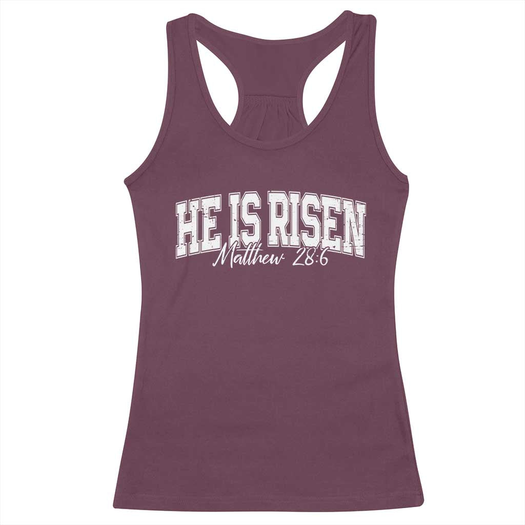 He Is Risen Racerback Tank Top Easter Day Christian Jesus Religious Gift