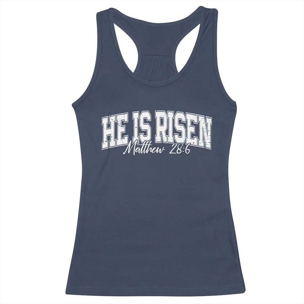 He Is Risen Racerback Tank Top Easter Day Christian Jesus Religious Gift