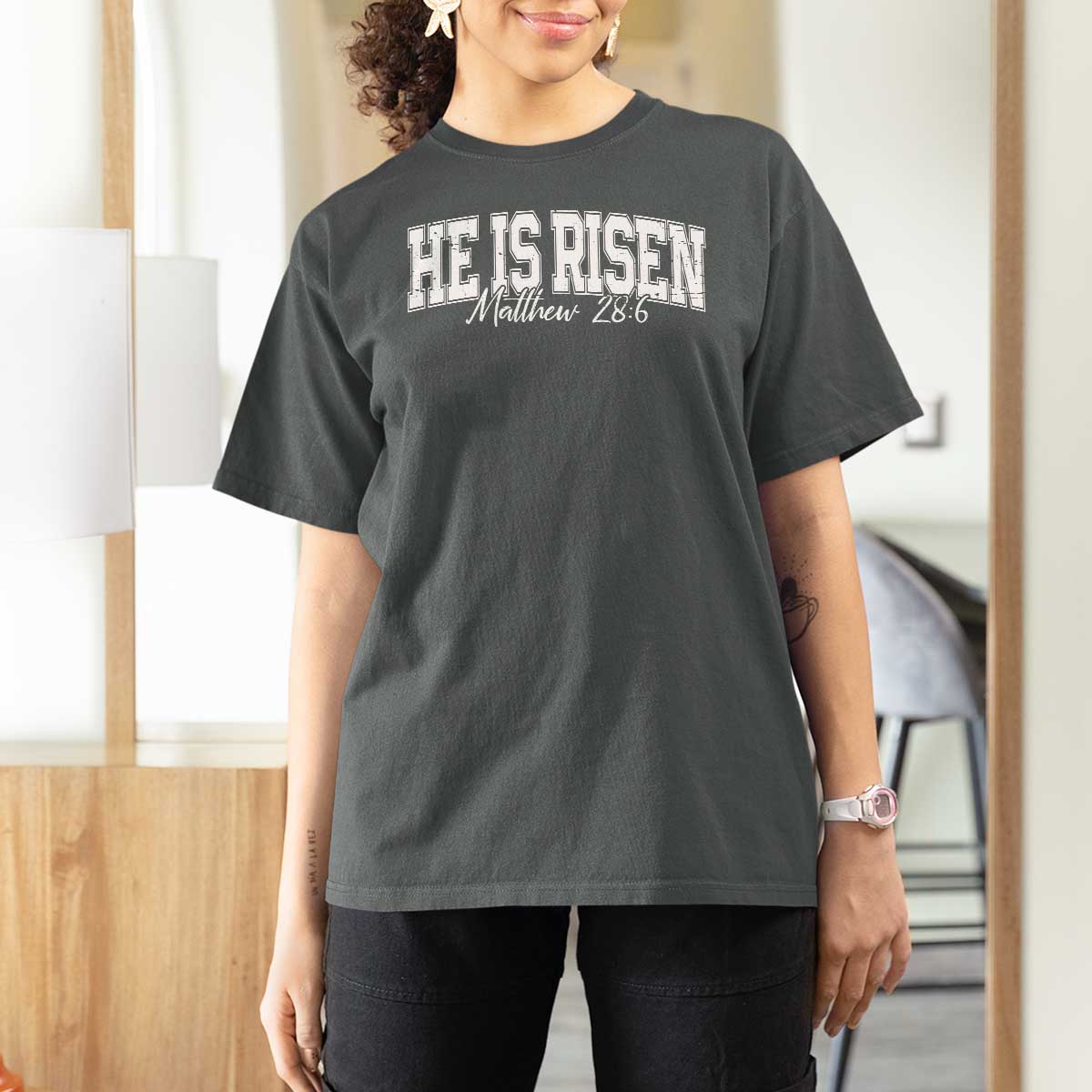 He Is Risen T Shirt For Women Easter Day Christian Jesus Religious Gift