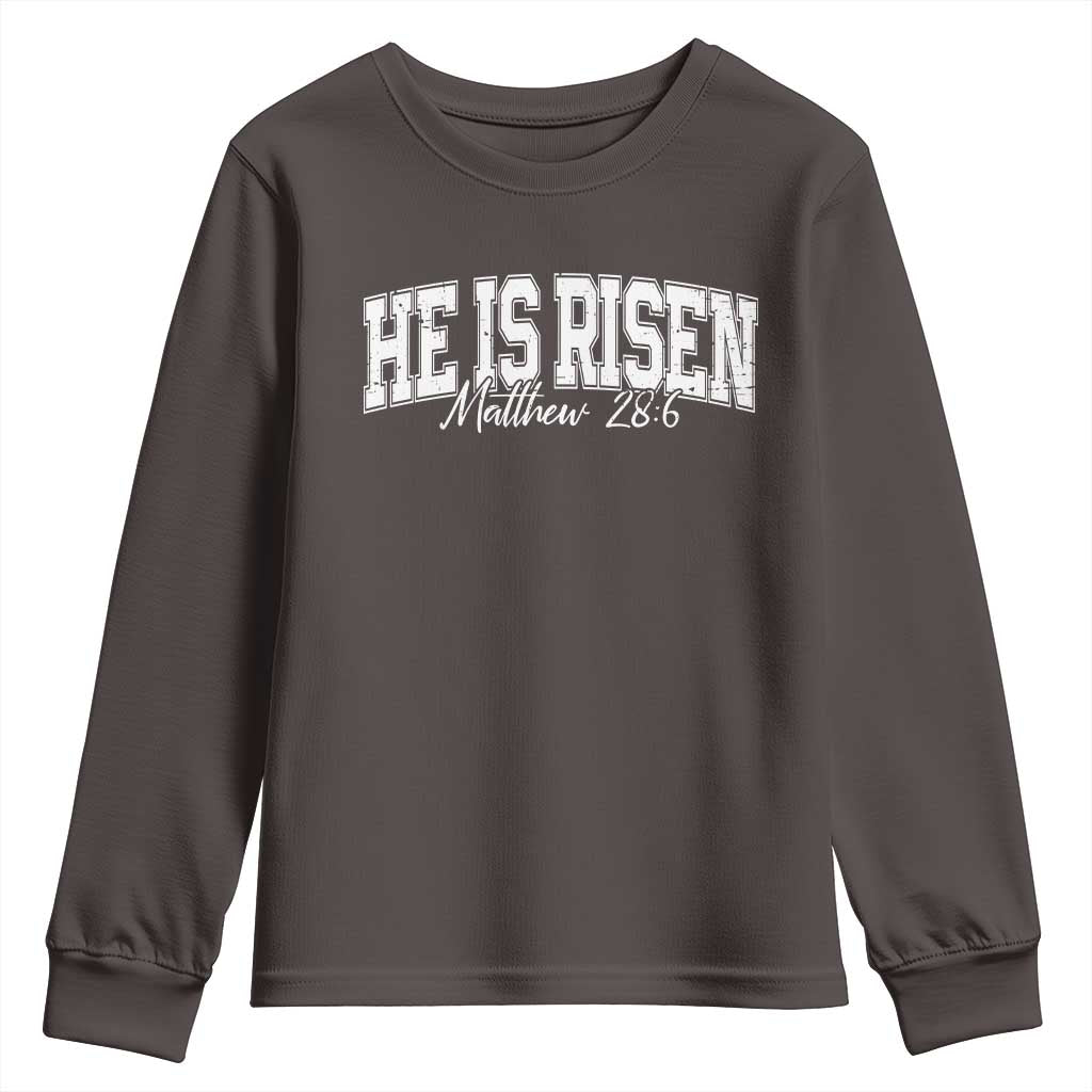 He Is Risen Youth Sweatshirt Easter Day Christian Jesus Religious Gift