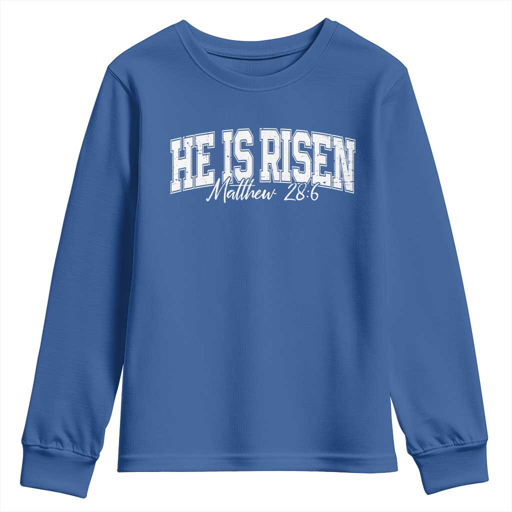 He Is Risen Youth Sweatshirt Easter Day Christian Jesus Religious Gift