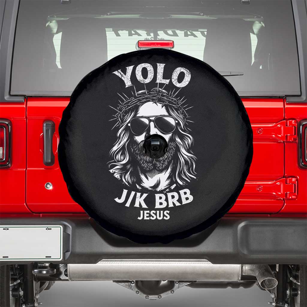 Yolo Jk BRB Jesus Spare Tire Cover Funny Easter Ressurection Christians - Wonder Print Shop