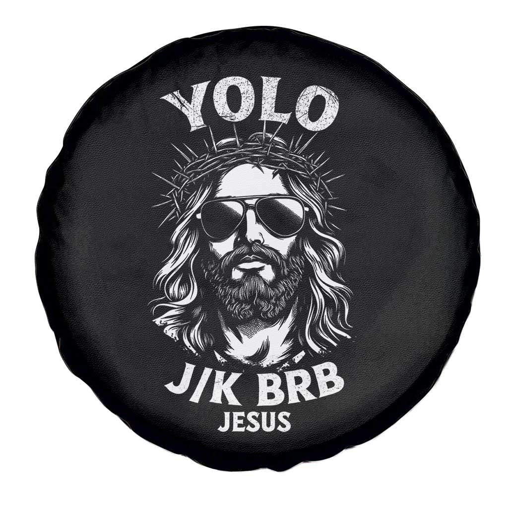 Yolo Jk BRB Jesus Spare Tire Cover Funny Easter Ressurection Christians - Wonder Print Shop