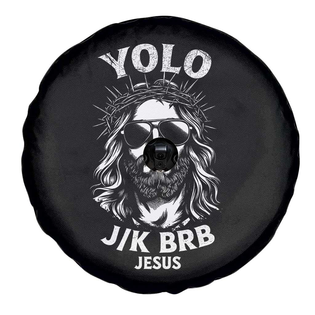 Yolo Jk BRB Jesus Spare Tire Cover Funny Easter Ressurection Christians - Wonder Print Shop