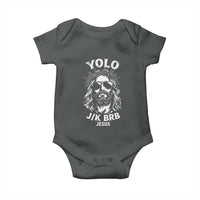 Yolo Jk BRB Jesus Baby Onesie Funny Easter Ressurection Christians - Wonder Print Shop