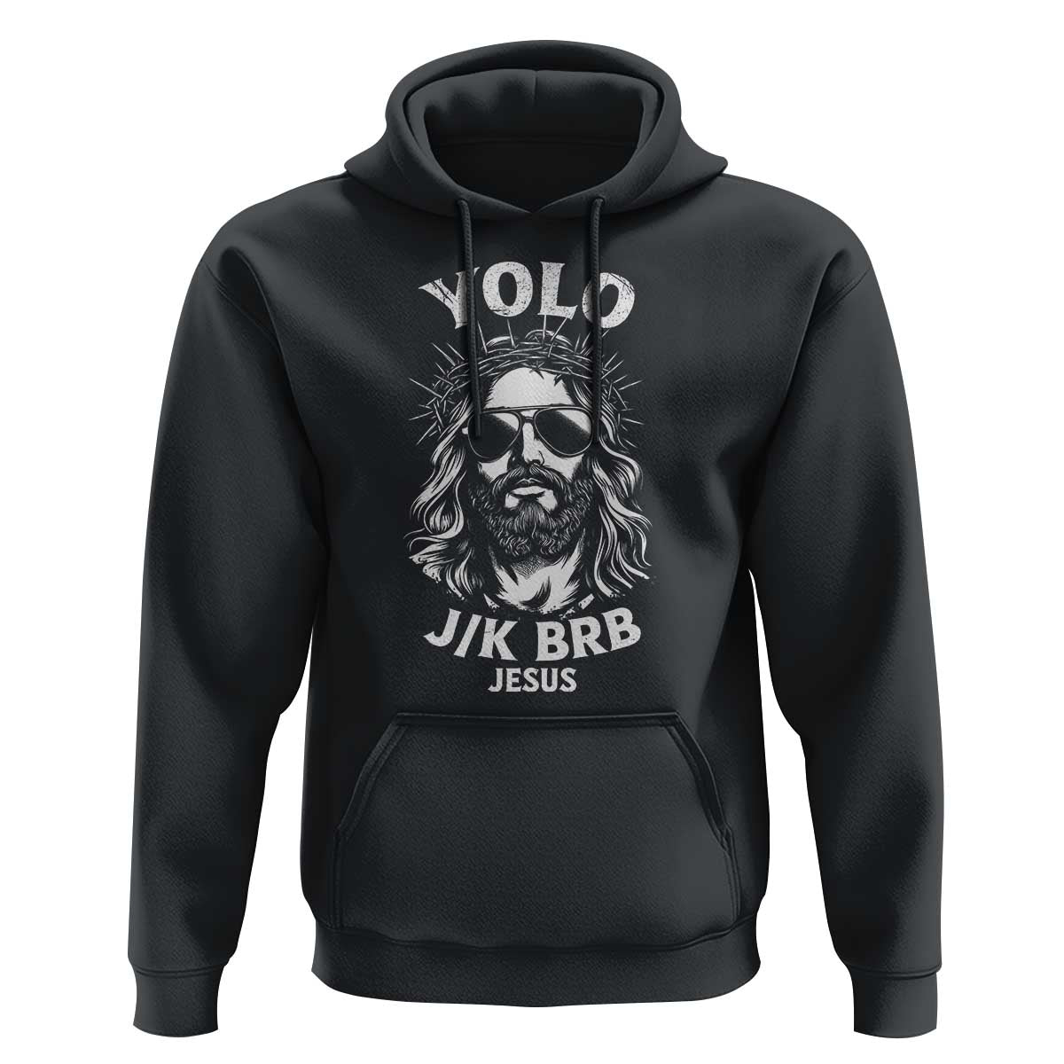 Yolo Jk BRB Jesus Hoodie Funny Easter Ressurection Christians - Wonder Print Shop