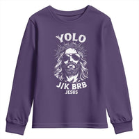 Yolo Jk BRB Jesus Youth Sweatshirt Funny Easter Ressurection Christians - Wonder Print Shop