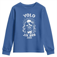 Yolo Jk BRB Jesus Youth Sweatshirt Funny Easter Ressurection Christians - Wonder Print Shop