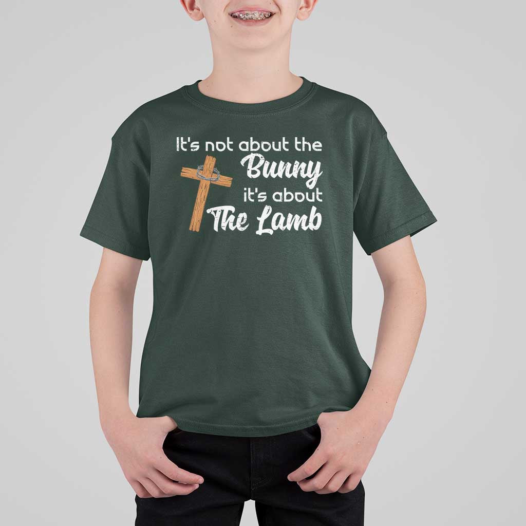 Easter Religious T Shirt For Kid It's Not About The Bunny It's About The Lamb