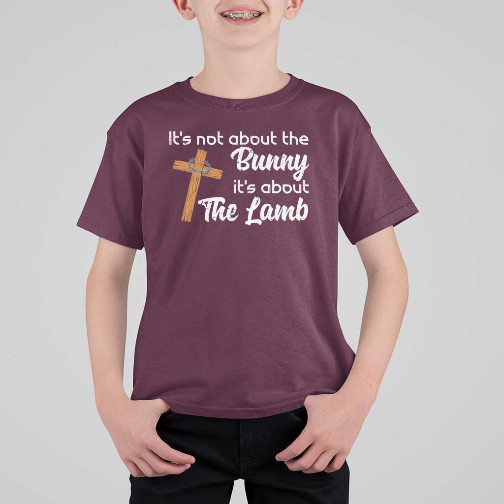 Easter Religious T Shirt For Kid It's Not About The Bunny It's About The Lamb