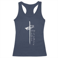 Easter Cross Racerback Tank Top Its Not About The Bunny About Lamb