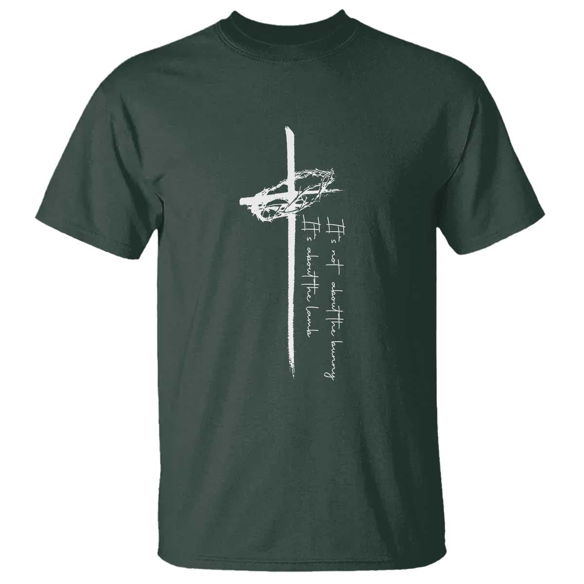 Easter Cross T Shirt Its Not About The Bunny About Lamb