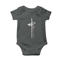 Easter Cross He Is Risen Jesus Christian Baby Onesie