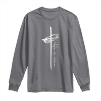 Easter Cross He Is Risen Jesus Christian Long Sleeve Shirt