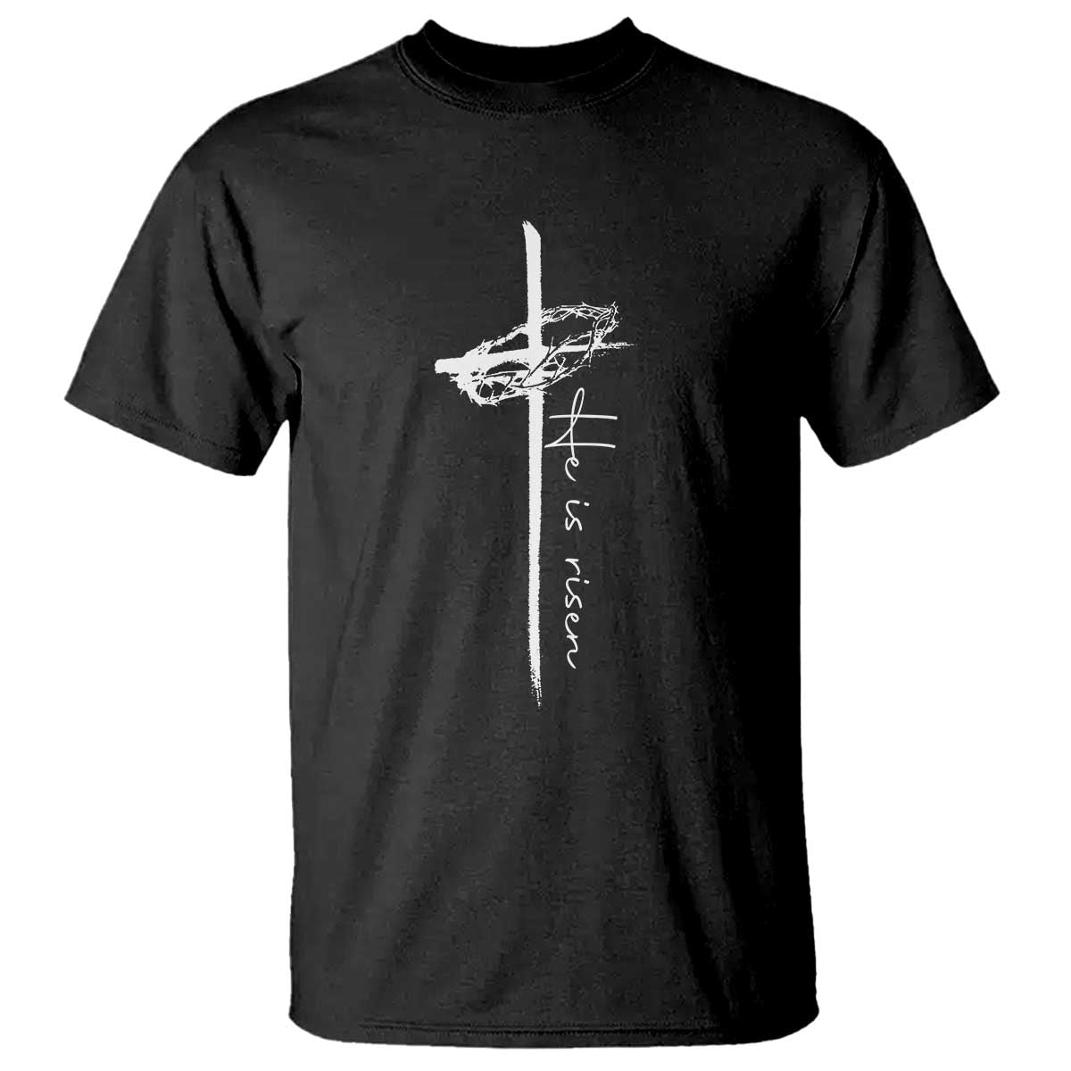 Easter Cross He Is Risen Jesus Christian T Shirt