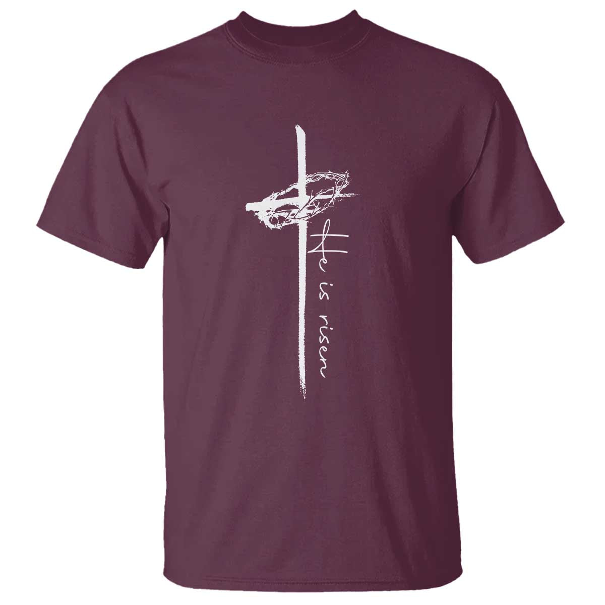 Easter Cross He Is Risen Jesus Christian T Shirt