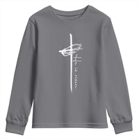 Easter Cross He Is Risen Jesus Christian Youth Sweatshirt