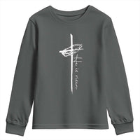 Easter Cross He Is Risen Jesus Christian Youth Sweatshirt
